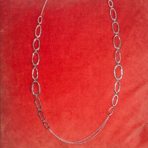 Dana Buchman Silver Linked Oval Chain Necklace